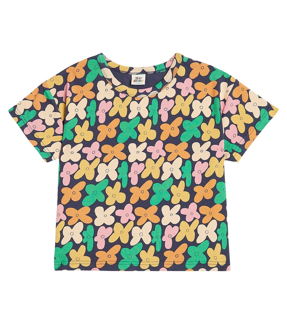

Футболка Flower Field из смесового хлопка Jellymallow, синий