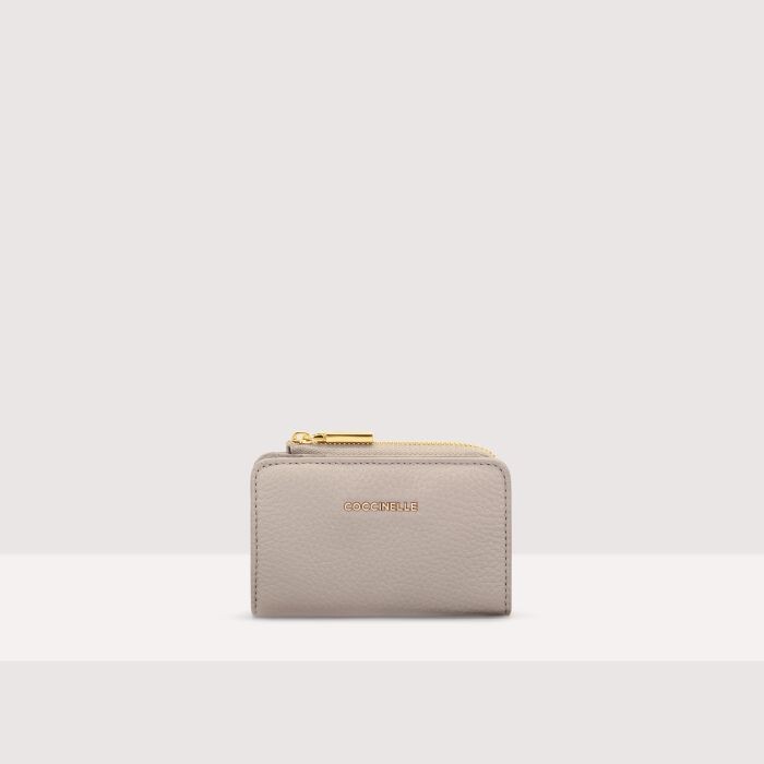 

Визитница из зернистой кожи Coccinelle METALLIC SOFT, розовый
