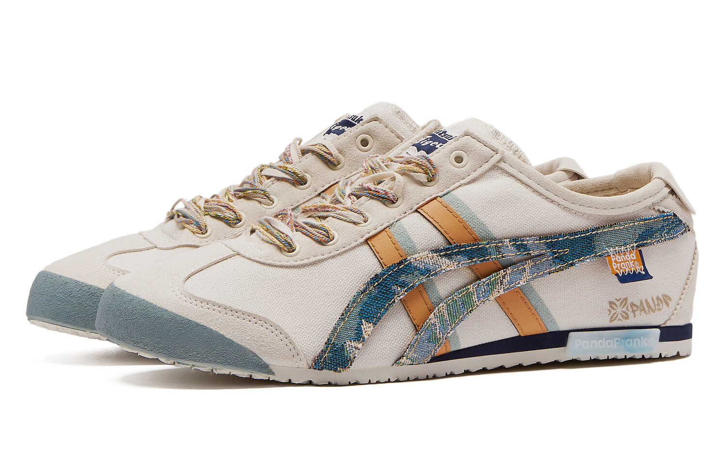 

Кроссовки Onitsuka Tiger MEXICO 66 Lifestyle Shoes Unisex Low-top Orange/Blue/Beige, светло-голубой/желтый