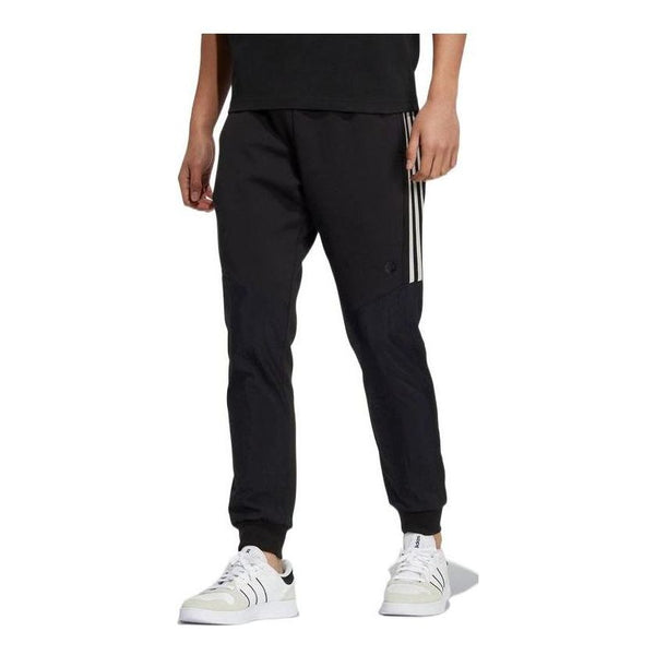 Спортивные штаны Men's adidas neo Side Stripe Solid Color Bundle Feet Sports Pants/Trousers/Joggers Black, мультиколор