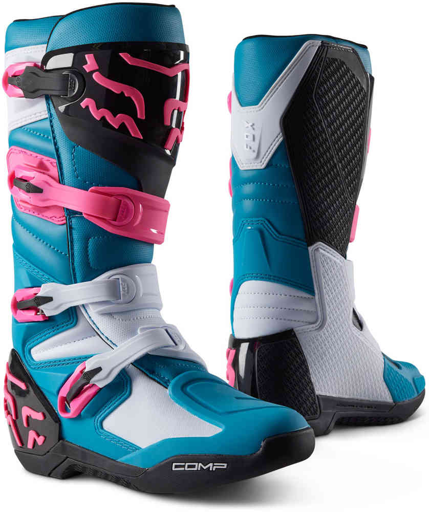 Ботинки для мотокросса Comp FOX, синий/розовый