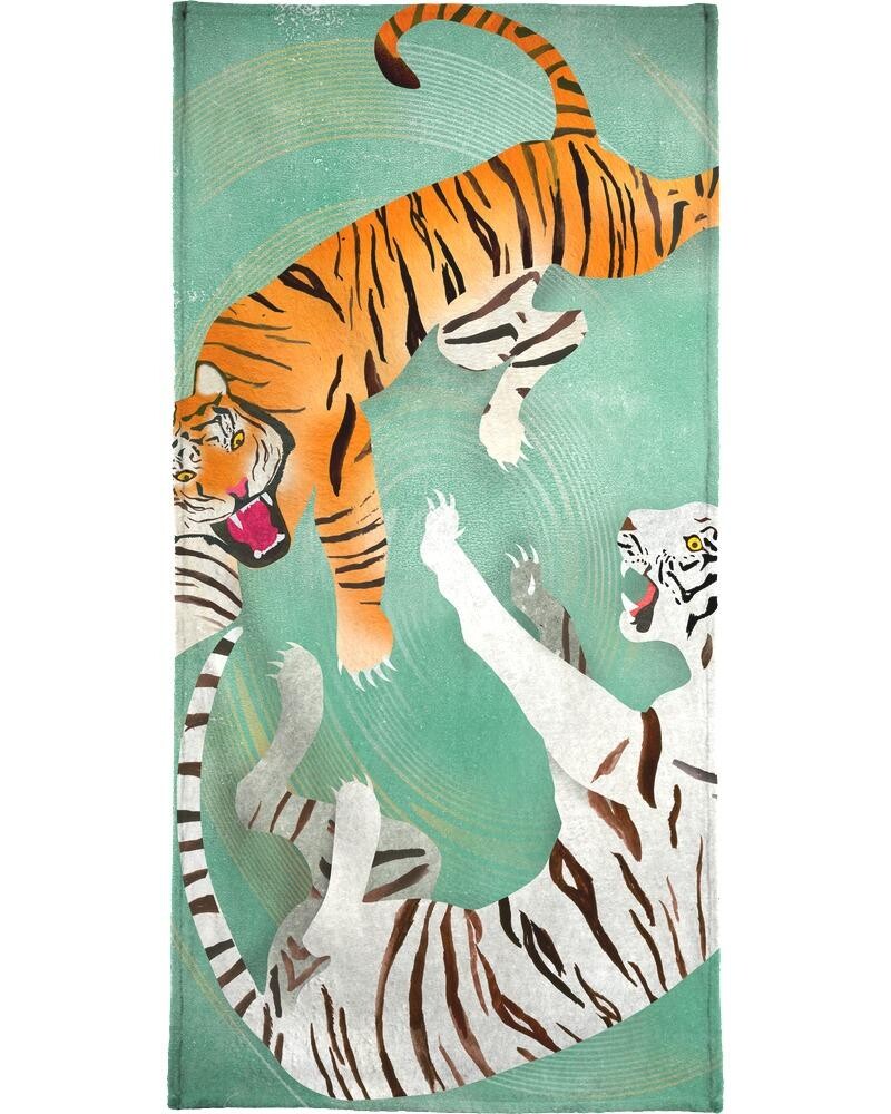 

Полотенце для ванной Juniqe Tigers, красочный