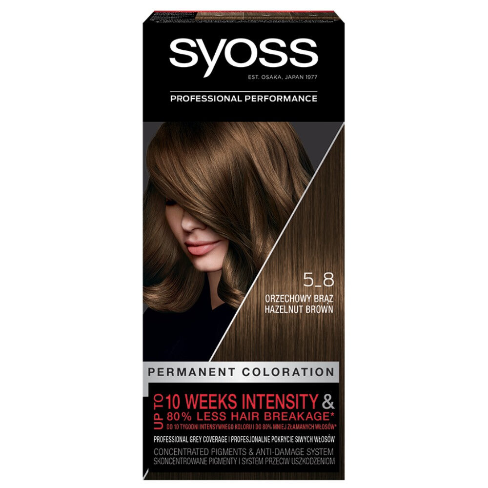 

Syoss Краска для волос Permanent Coloration стойкое окрашивание 5_8 Фундук Коричневый