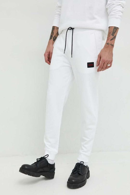 Спортивные брюки из хлопка Hugo, белый inspire брюки слоучи из хлопка белый