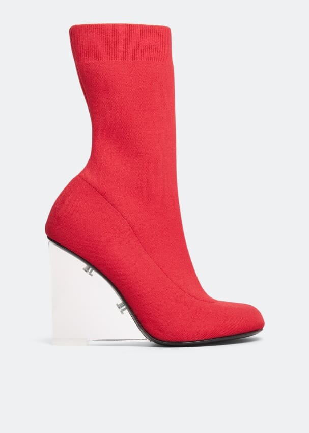 

Ботинки ALEXANDER MCQUEEN Knit sock boots, красный