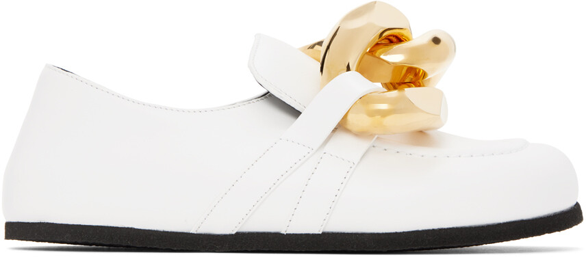 

Белые лоферы с цепочкой JW Anderson
