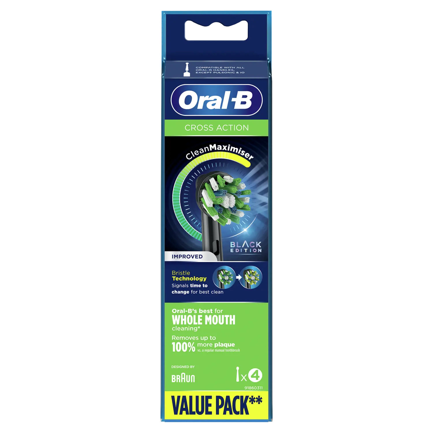 

Oral-B Crossaction насадки для электрической зубной щетки, 4 шт/1 упаковка