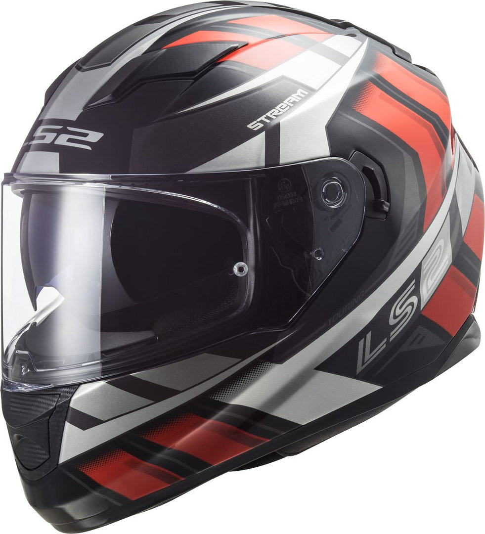 Шлем LS2 FF320 Stream Evo Loop, черно-красный цена и фото
