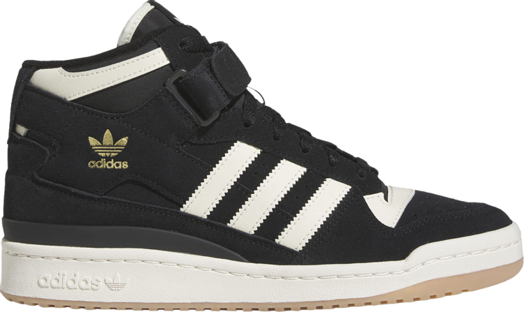 Кроссовки Adidas Forum Mid 'Black Cream Gum', черный - фото