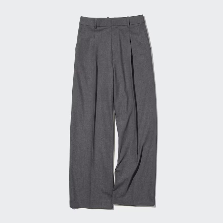 

Брюки Uniqlo Sm Pleated, серый