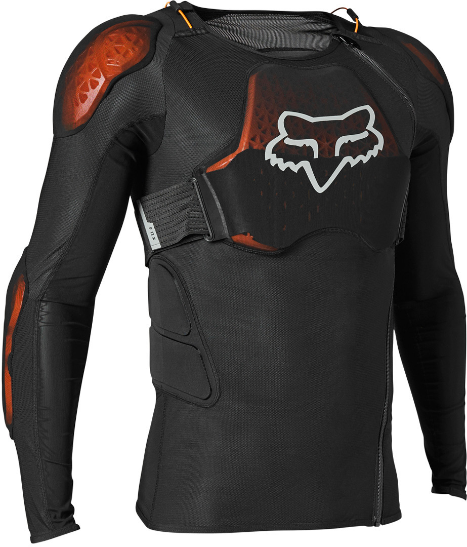 цена Куртка FOX Baseframe Pro D3O молодежная для мотокросса, черный/красный