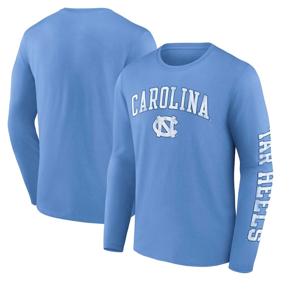 

Футболка с длинным рукавом Fanatics Branded North Carolina Tar Heels, синий
