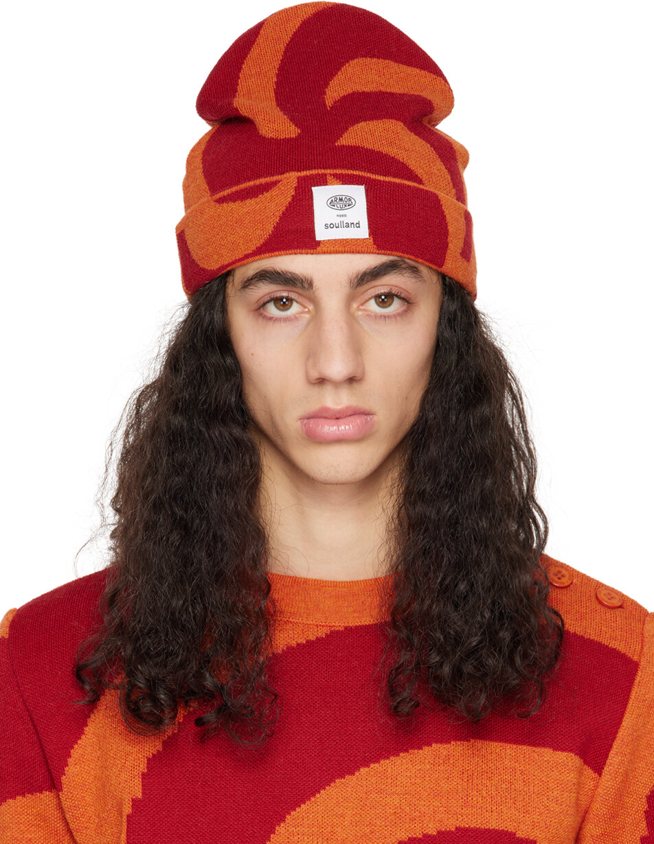 

Жаккардовая шерстяная шапка Red & Orange Armor Lux Edition Soulland