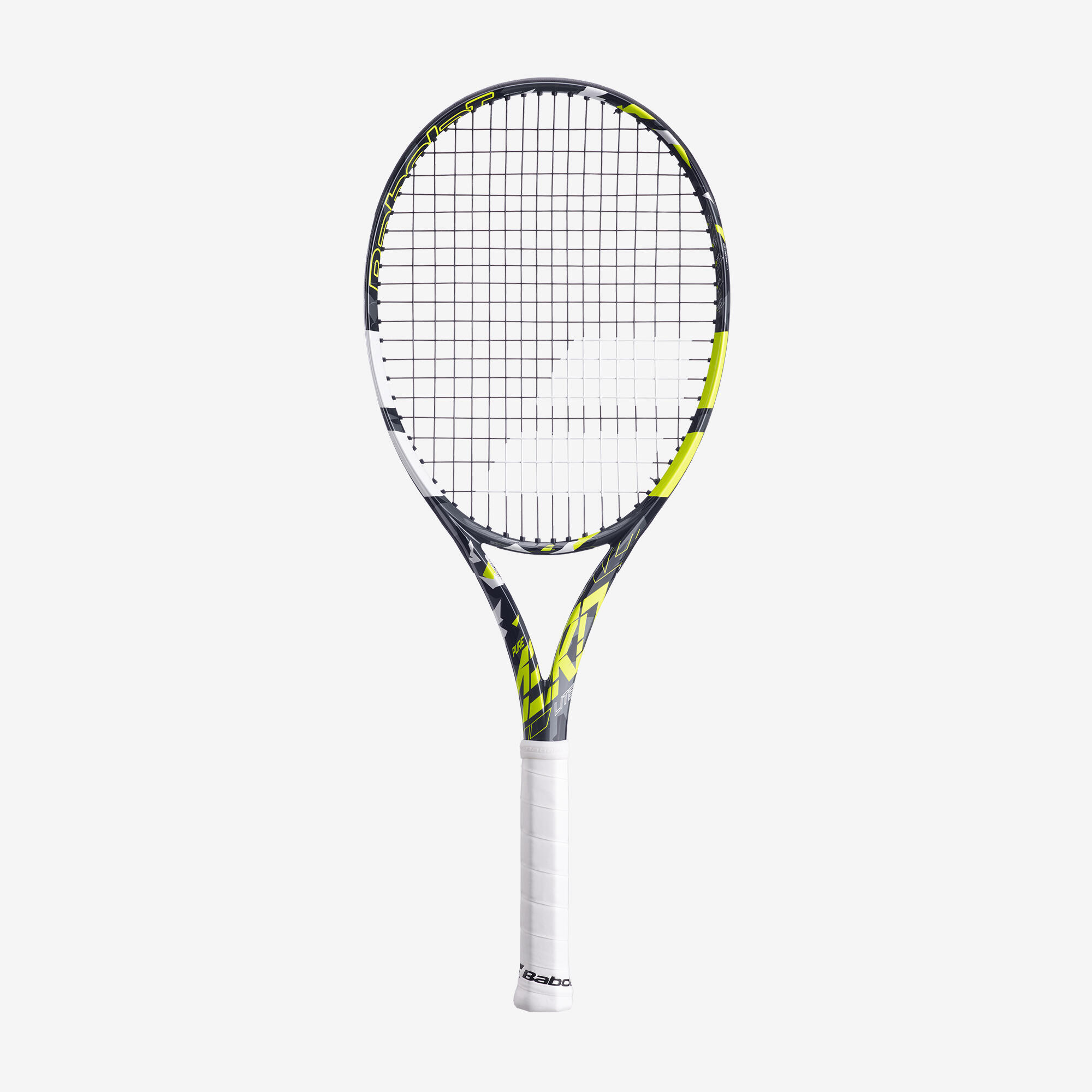 Ракетка теннисная взрослая Baboloat - Pure Aero Lite Grey/Yellow 270 г BABOLAT, темно-серый/неоново-желтый/белый ракетка для большого тенниса детская babolat aero junior 26 желтый