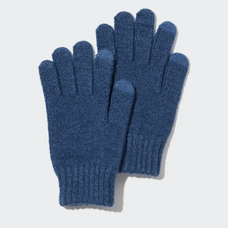 

Перчатки Uniqlo Kids Heattech Knitted Thermal, синий
