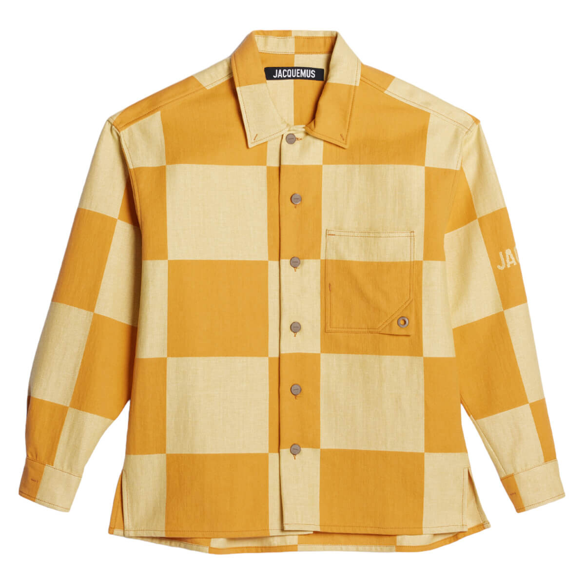 

Рубашка Jacquemus La Surchemise Tecido Check, желтый