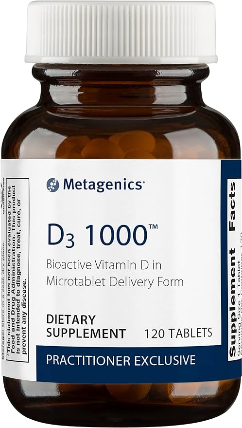 Metagenics Витамин D3 1000 МЕ — 120 шт kal цинк витамин c мандарин 90 микротаблеток