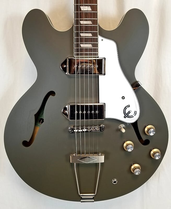 

Epiphone Casino Worn Archtop Hollowbody Guitar, Olive Drab 2022 ETCAWODNH1