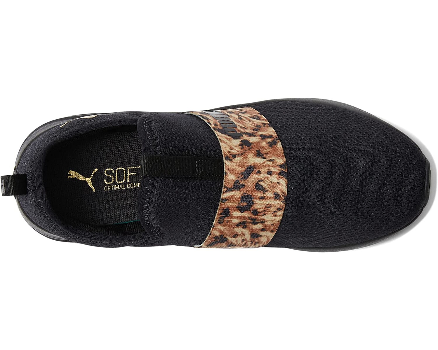 

Кроссовки Softride Sophia Slip-On Safari Glam PUMA, черный