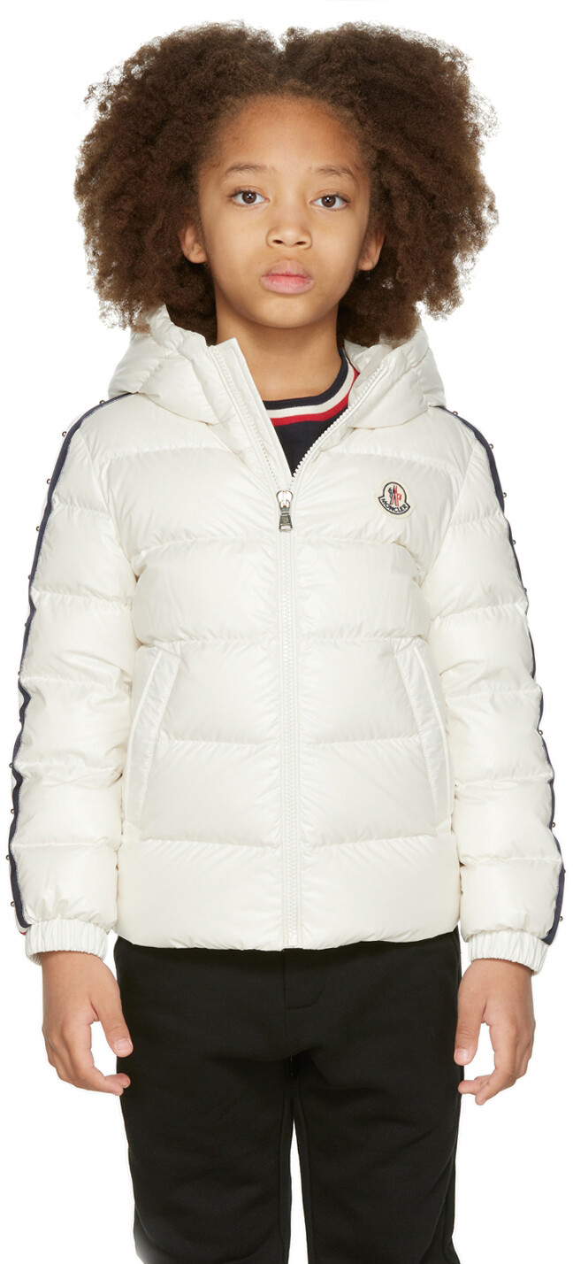 

Детская белая пуховая куртка Stellaire Moncler Enfant