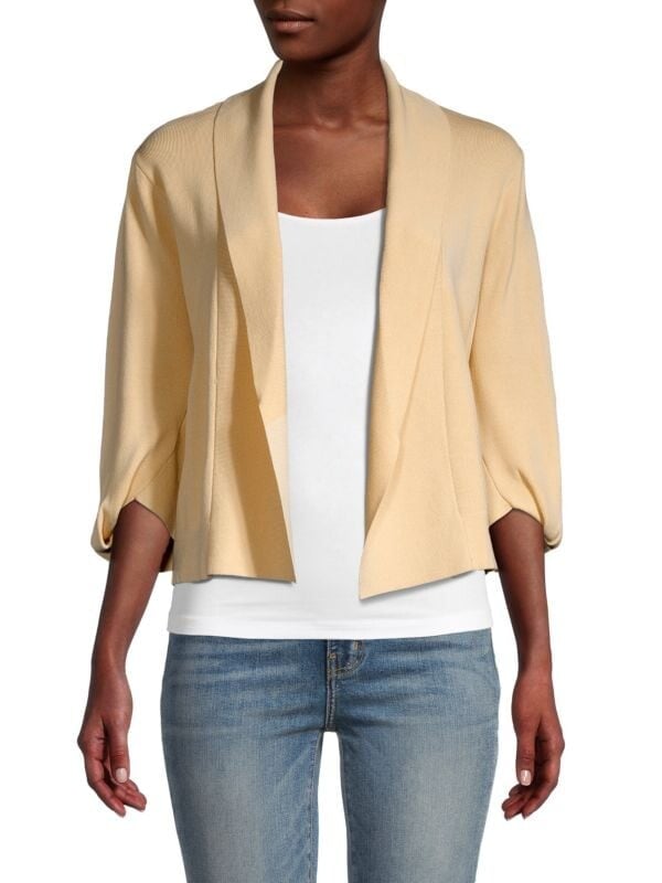 

Кардиган Donna Karan New York с отложным воротником и открытым передом, wheat