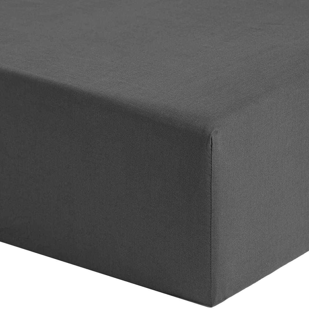 Простыня на резинке H&M Home Fitted Cotton 160х200, темно-серый
