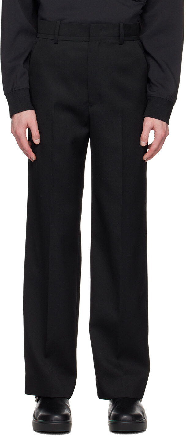 

Черные прямые брюки Solid Homme, Черный