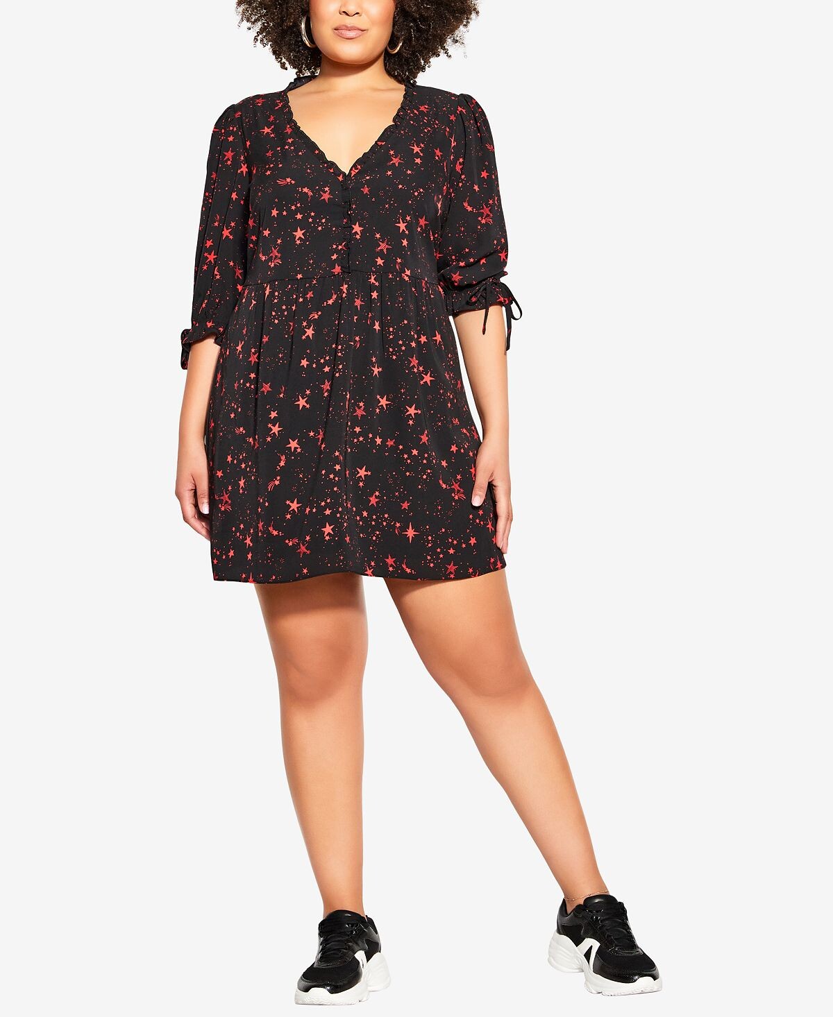 

Модное платье aaliyah больших размеров City Chic, красный