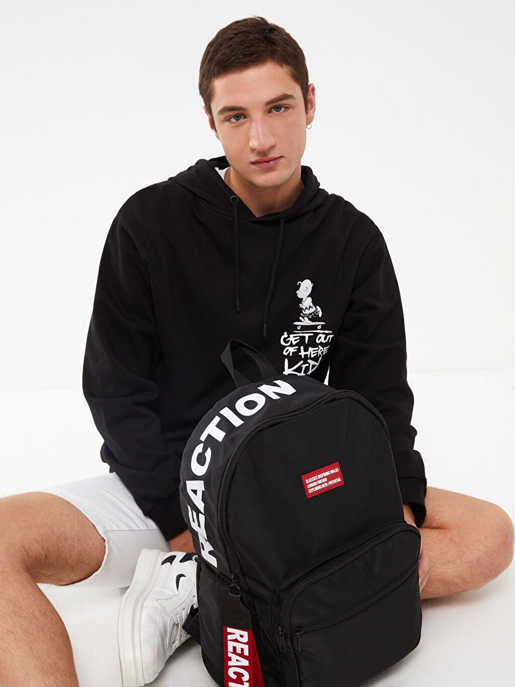 

Мужской рюкзак с принтом этикеток LCW Accessories