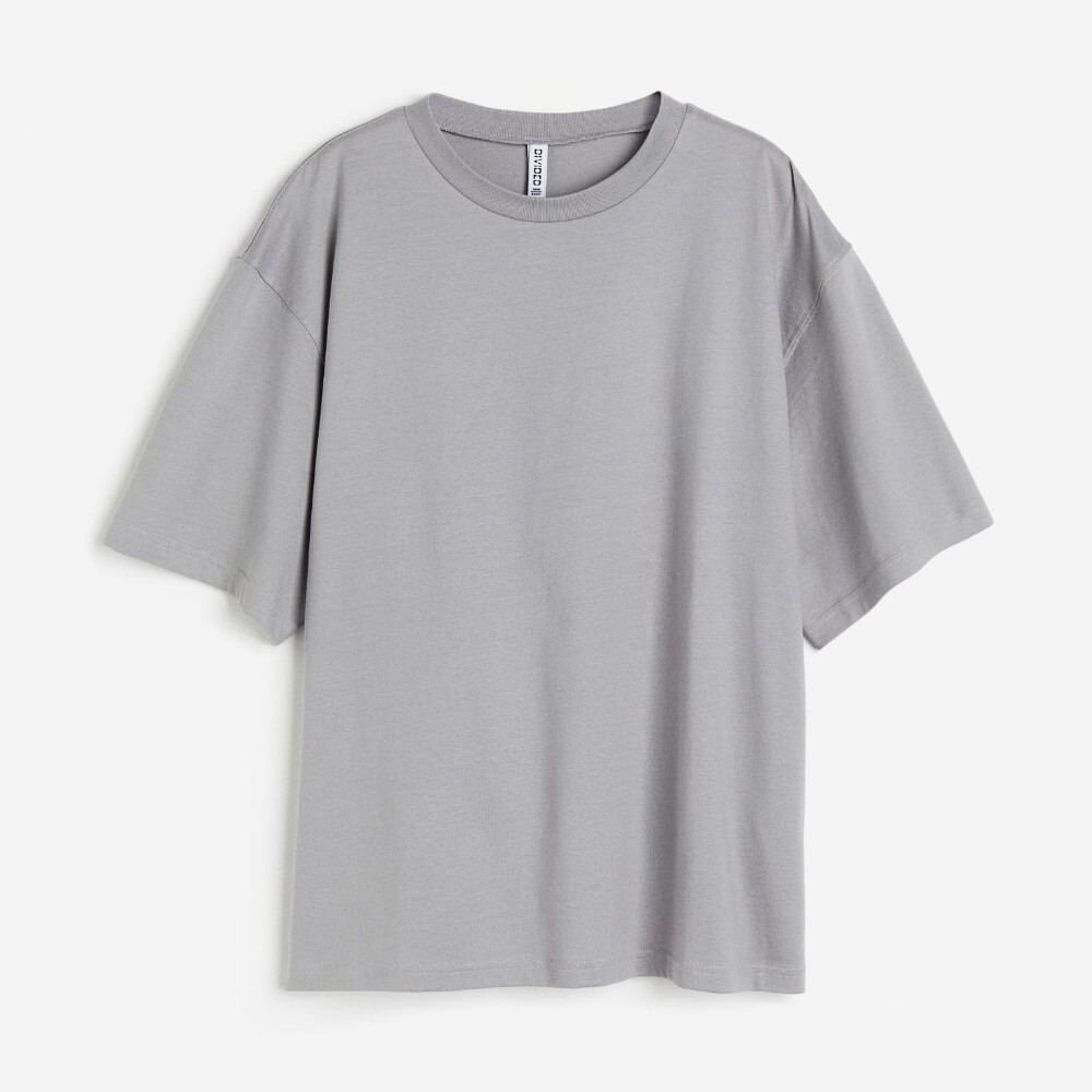 

Футболка H&M Boxy, серый