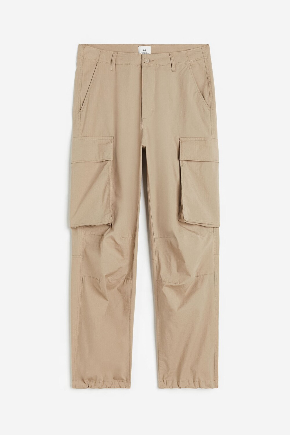 

Брюки H&M Relaxed Fit Cargo, бежевый