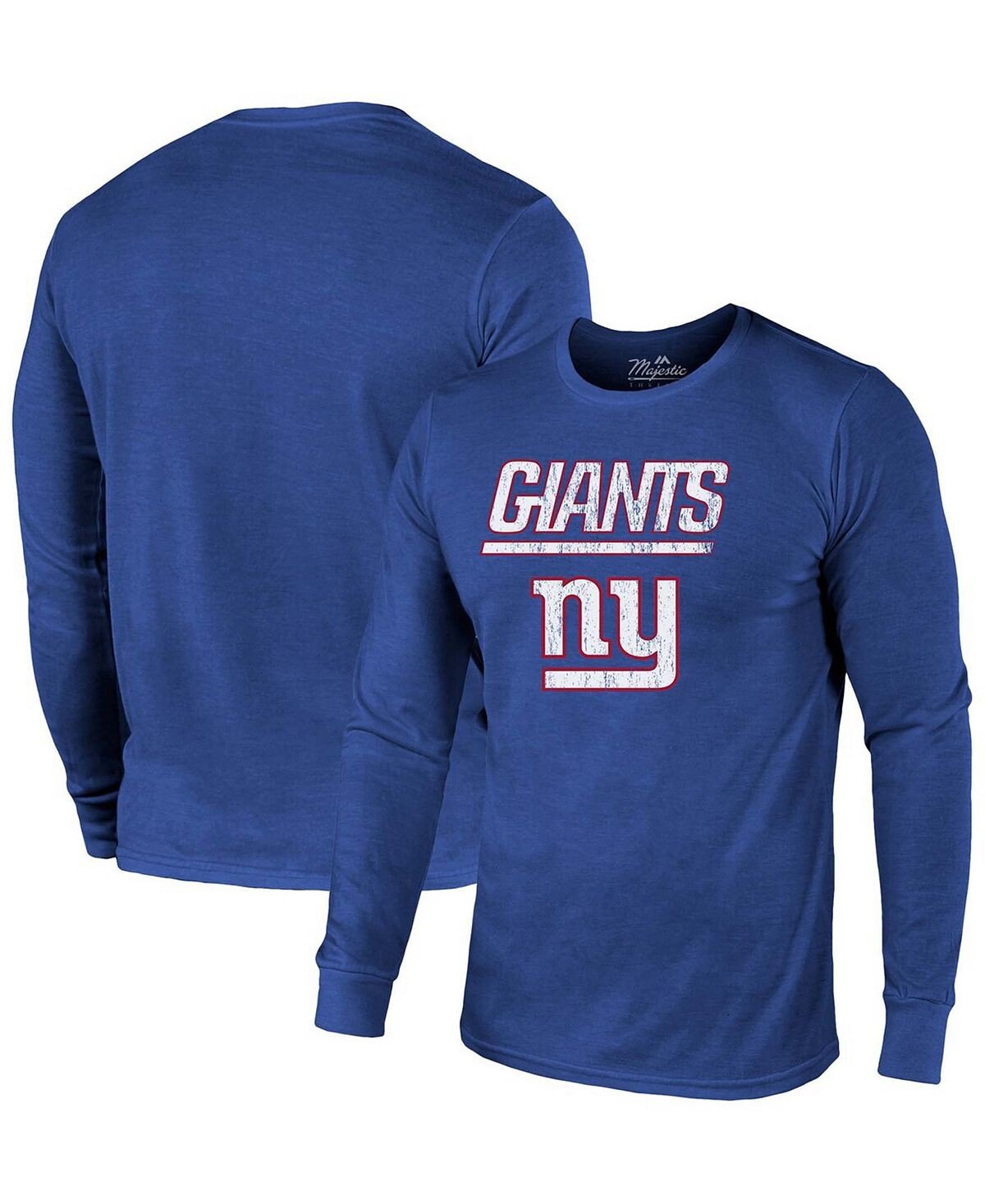 

Футболка new york giants lockup tri-blend с длинными рукавами - королевский Majestic, мульти