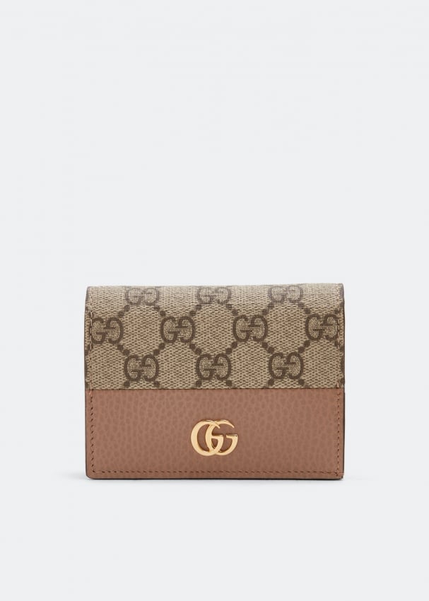 Кошелек GUCCI GG Marmont card case wallet, розовый кошелек gucci ophidia card case wallet коричневый