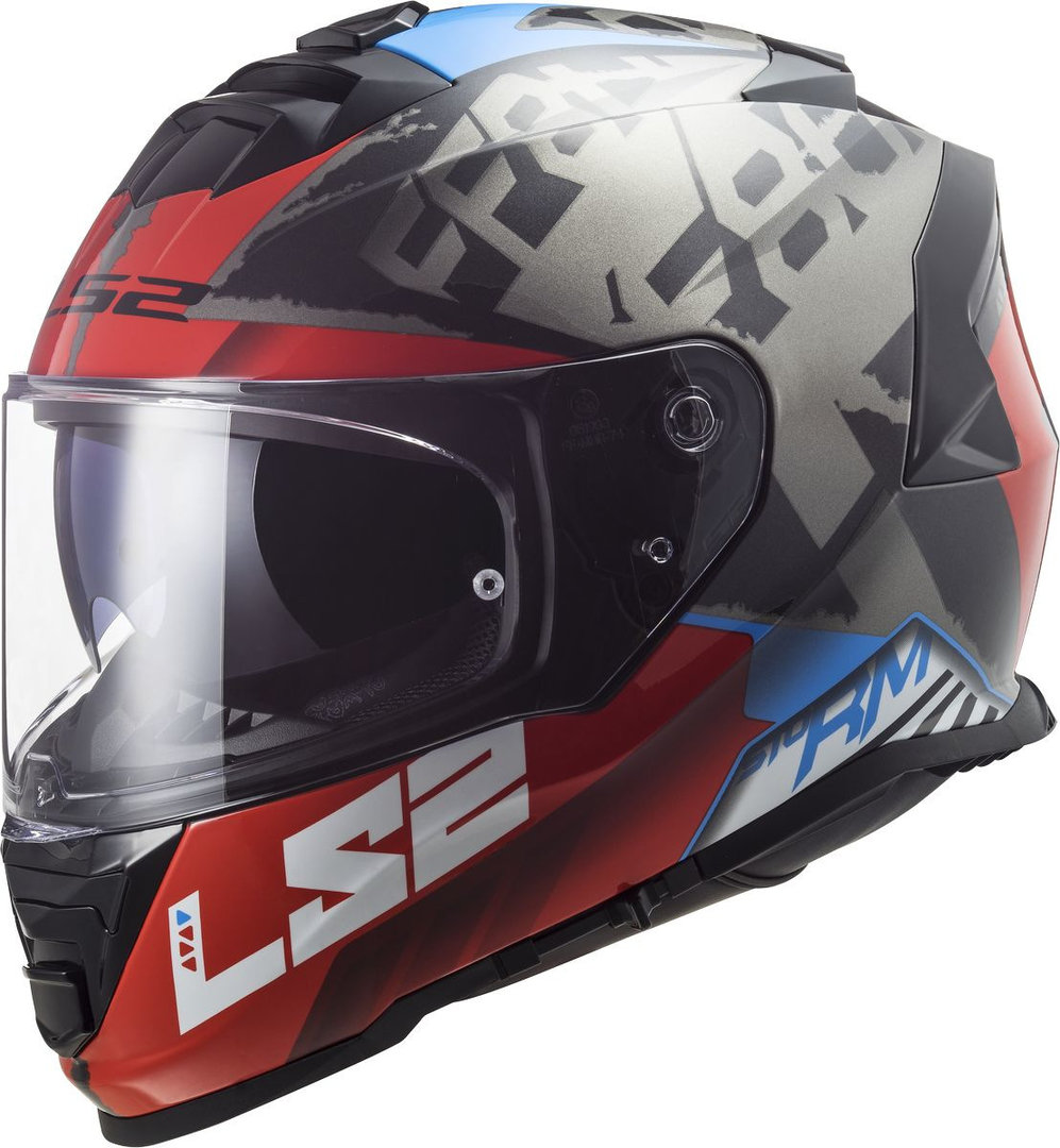 Шлем LS2 FF800 Storm Sprinter, черно-серо-красный