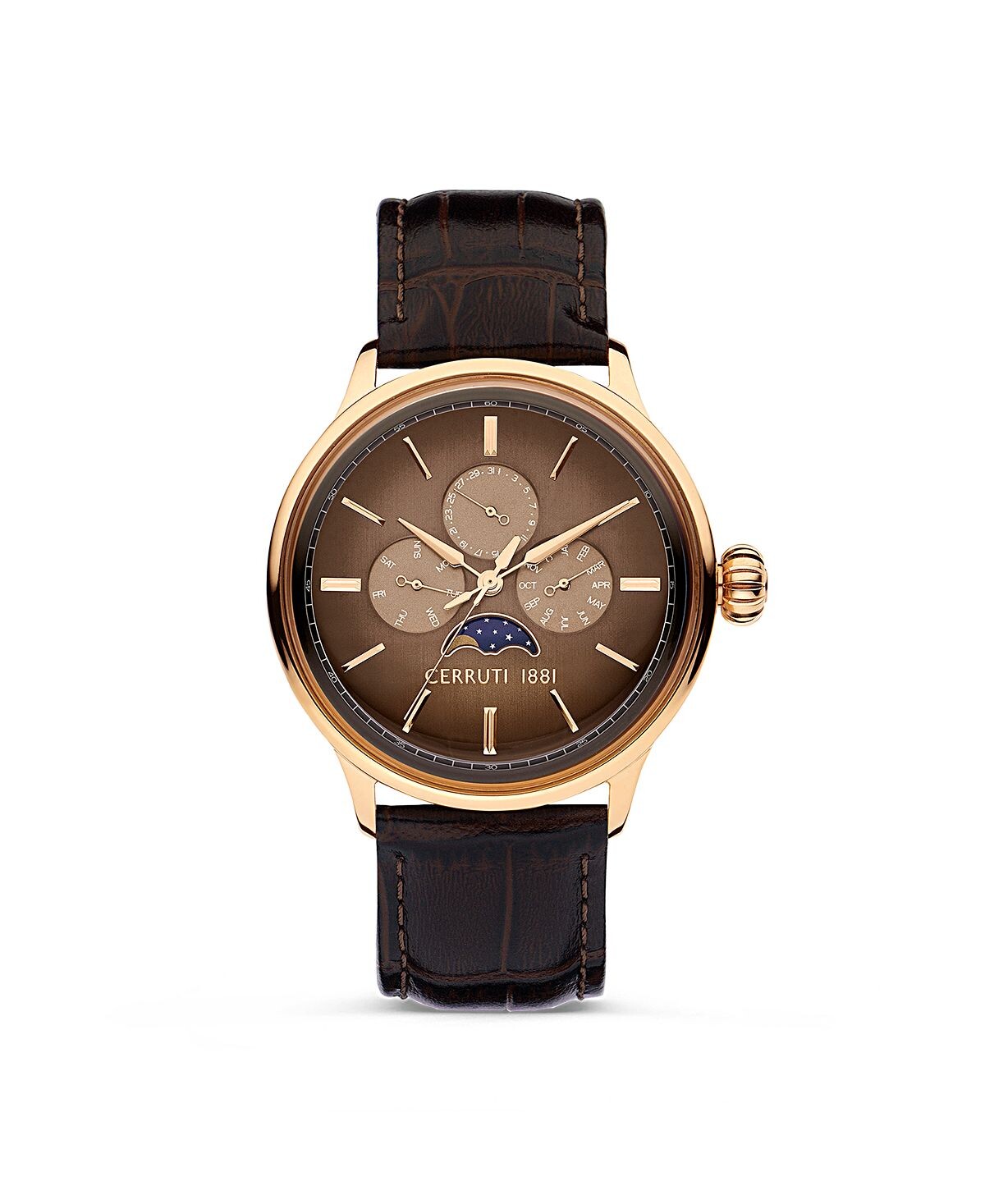 

Мужские часы Dervio Collection коричневый темный ремешок из натуральной кожи 43 мм Cerruti 1881