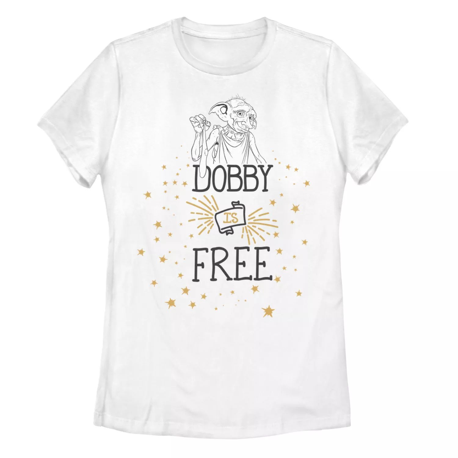 Футболка «Добби с Гарри Поттером» для юниоров — это футболка с рисунком Free Line Art Harry Potter