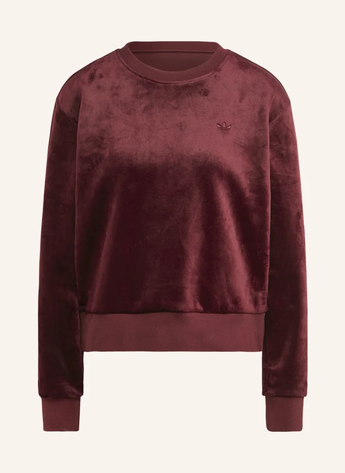 

Бархатная толстовка velvet Adidas, красный