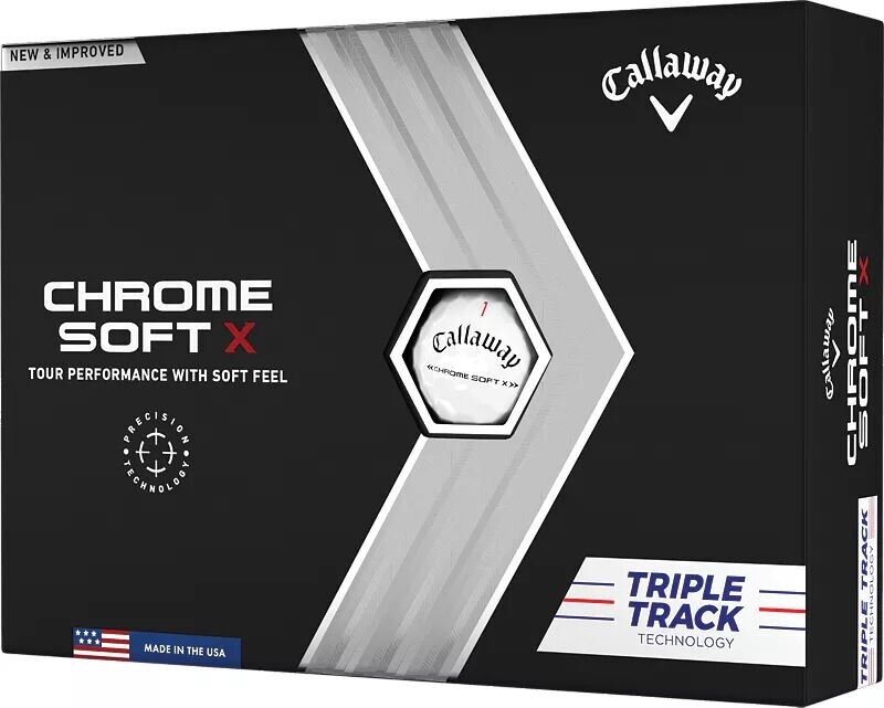 

Мячи для гольфа Callaway 2022 Chrome Soft X с тройной дорожкой, белый