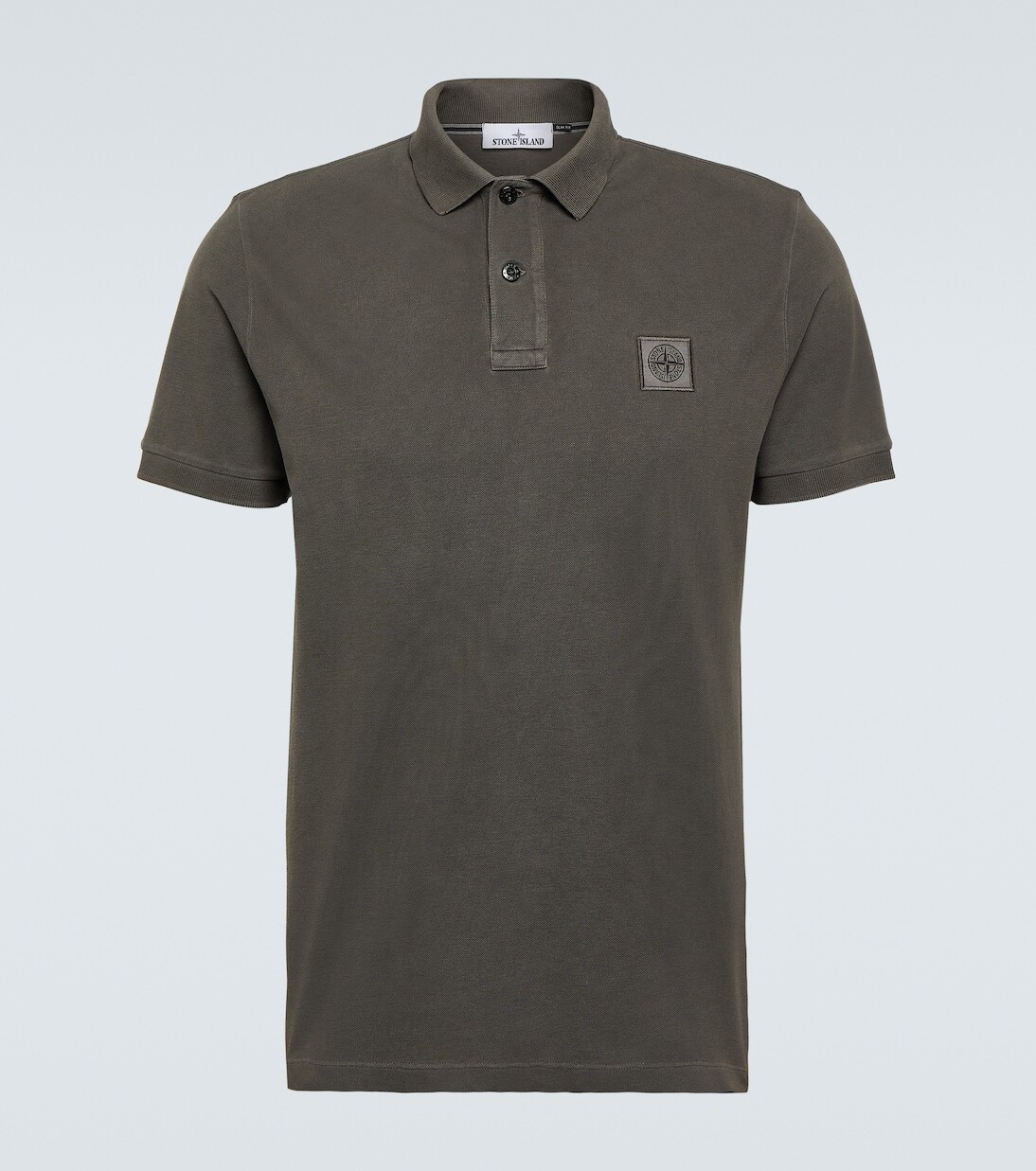 

Рубашка-Поло Compass из хлопкового пике Stone Island, серый
