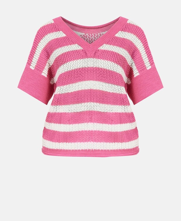 

Пуловер с короткими рукавами United Colors of Benetton, розовый