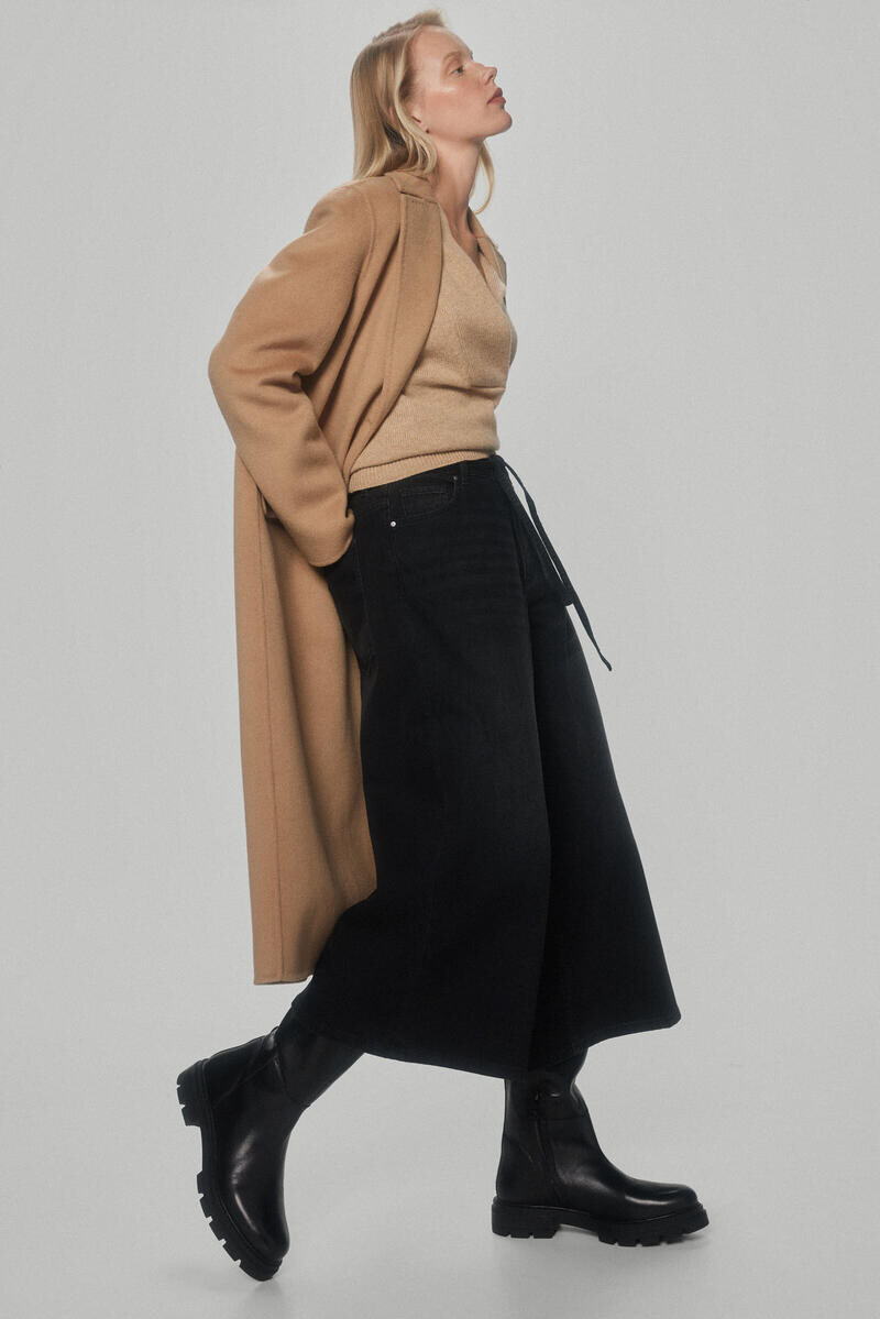 

Укороченные широкие джинсы-клеш Pedro del Hierro, серый