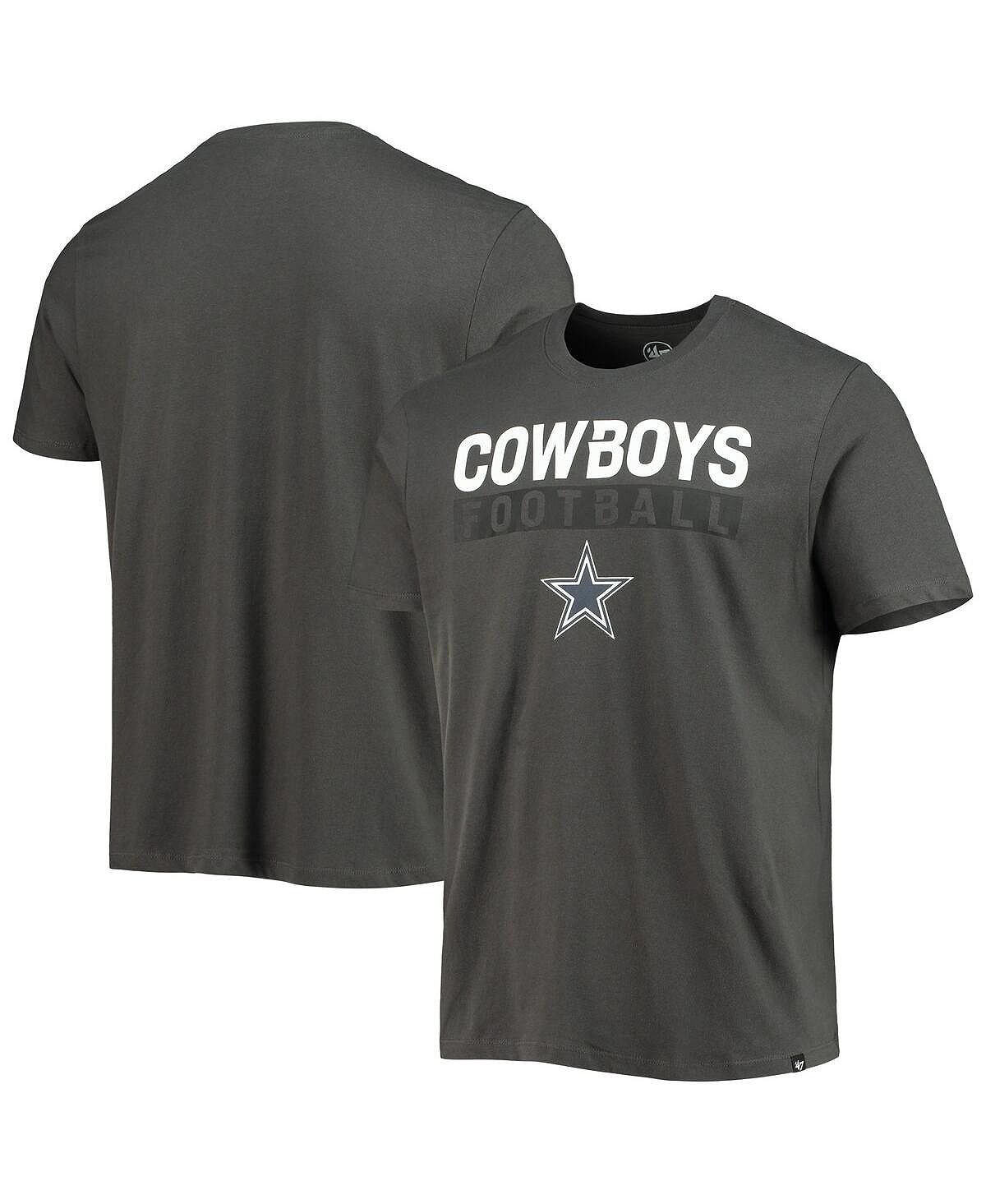 цена Мужская темно-серая футболка Dallas Cowboys Dark Ops Super Rival '47 Brand