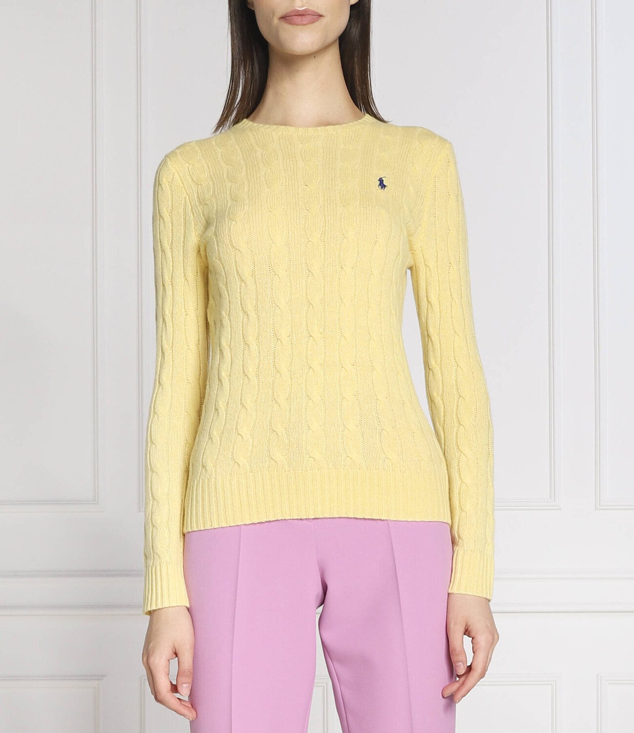 

Свитер из шерсти POLO RALPH LAUREN regular fit, желтый