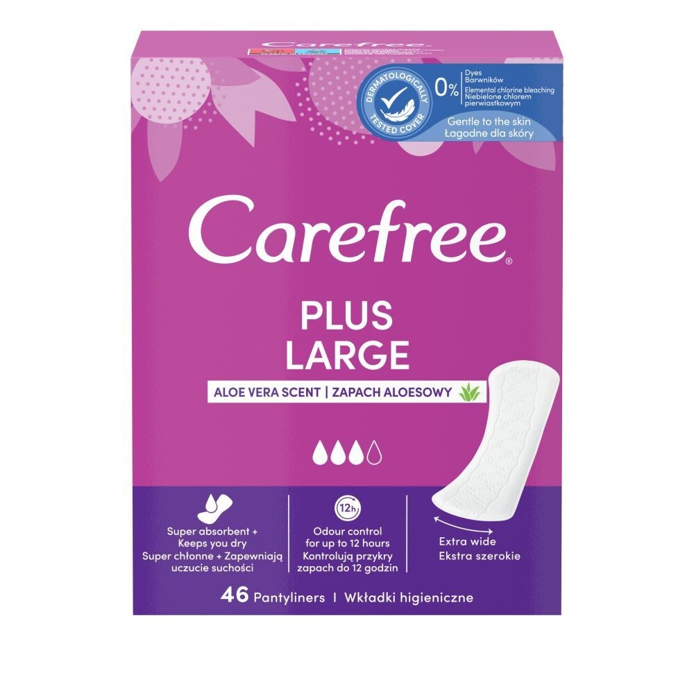 

Carefree Plus Large Aloe Vera ежедневные прокладки, 46 шт.
