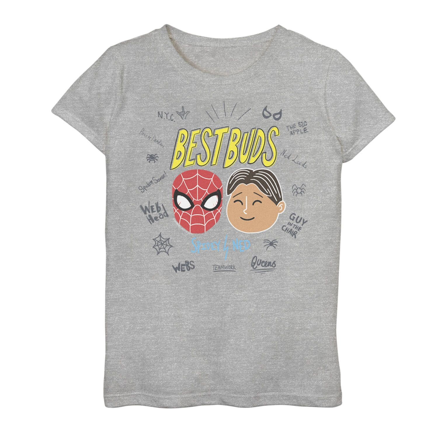 

Футболка с рисунком «Человек-паук Marvel» вдали от дома Best Buds для девочек 7–16 лет Marvel