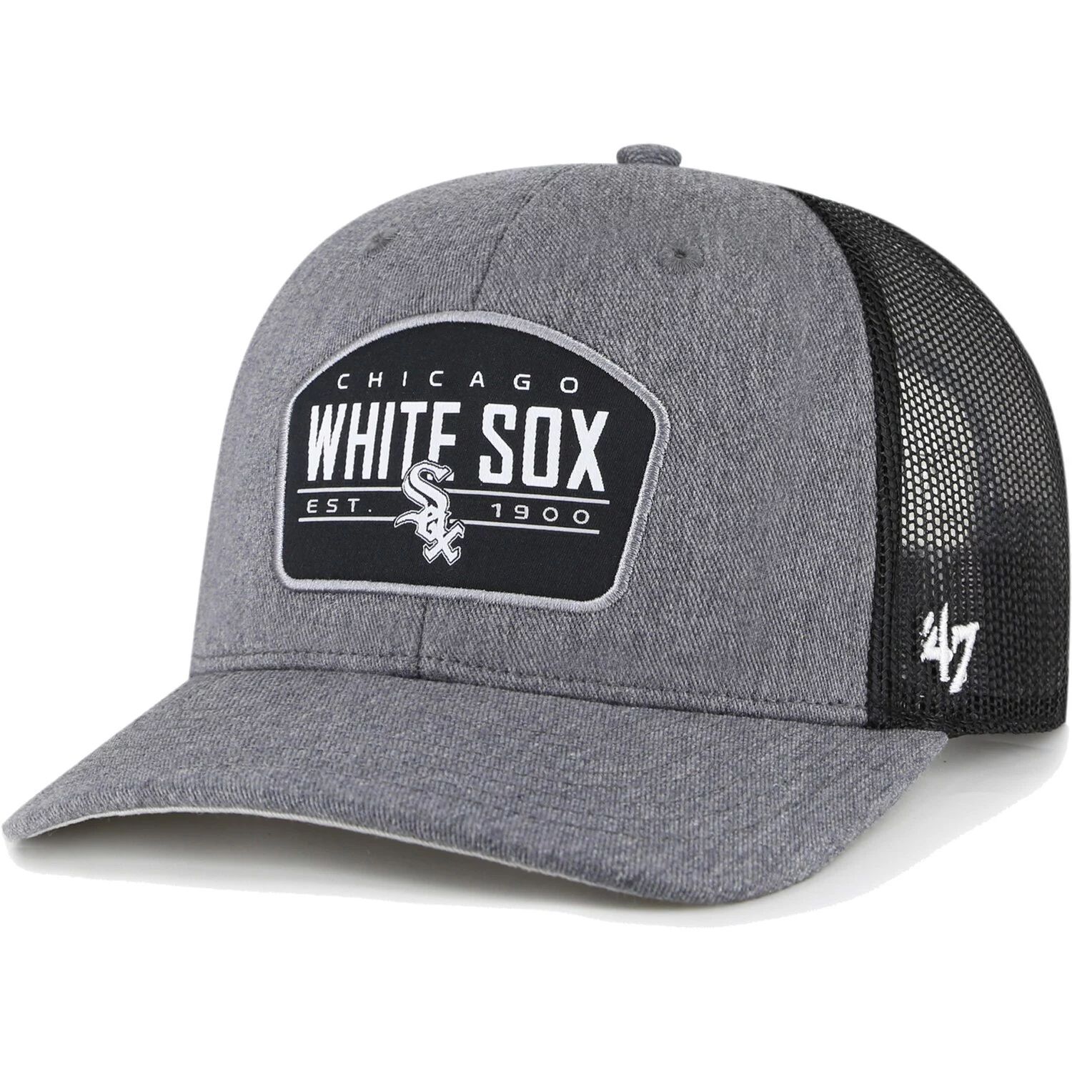цена Мужская темно-серая кепка Chicago White Sox Slate Trucker Snapback '47