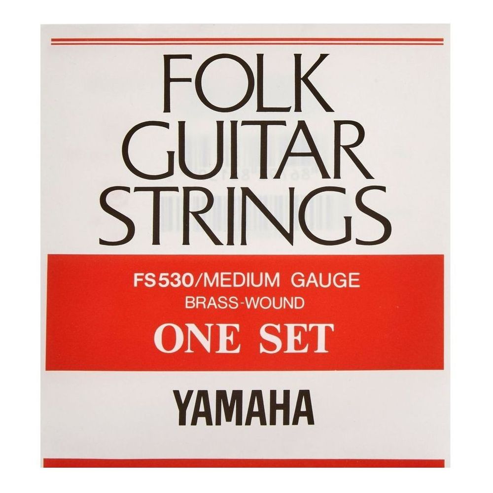 цена Струны Yamaha FS530 для фолк-гитары латунная обмотка (средний калибр 13-56)