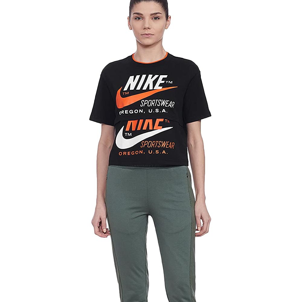 

Футболка Nike Regular Fit Short Sleeve, черный/белый/оранжевый