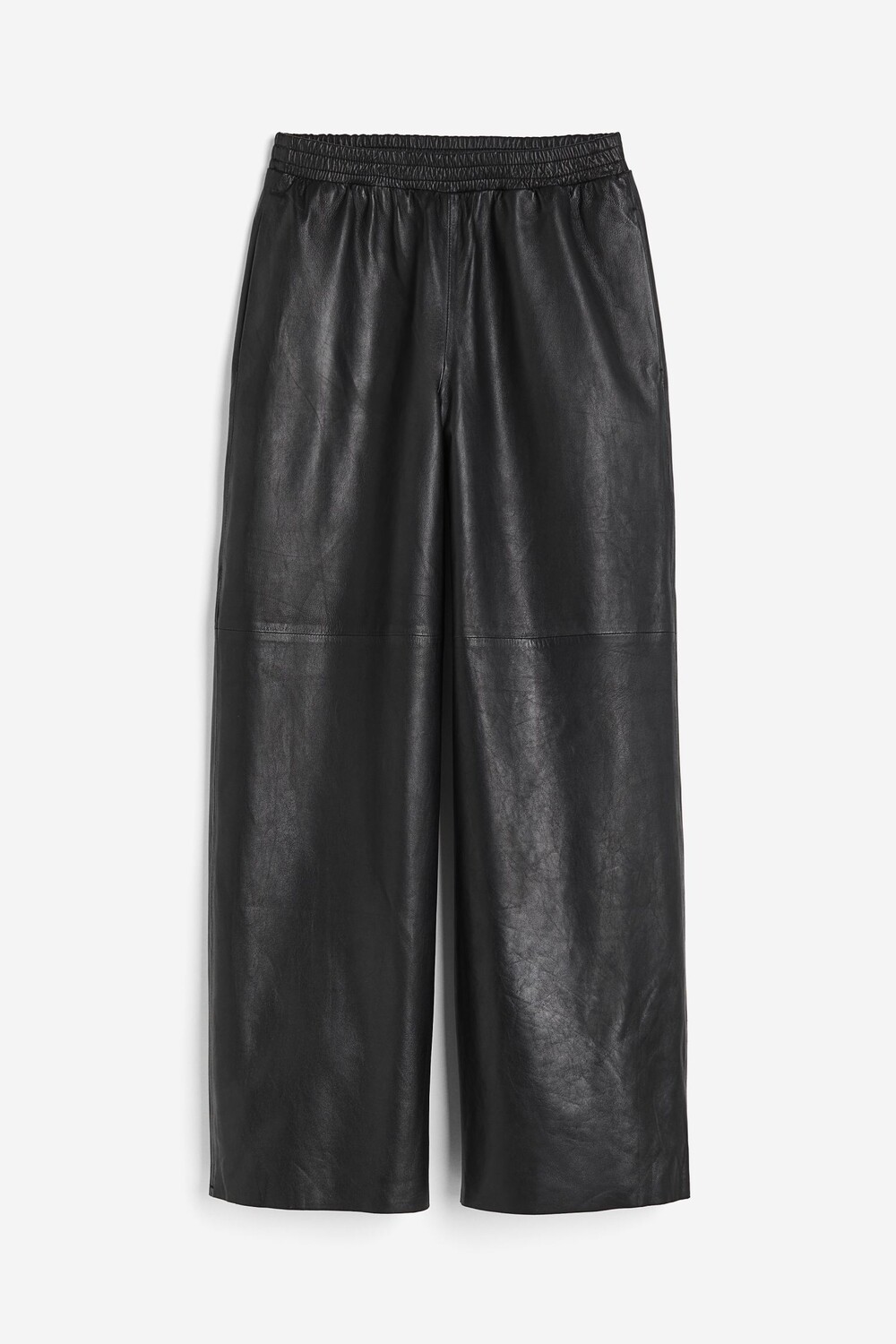 

Брюки H&M Wide-leg Leather, черный