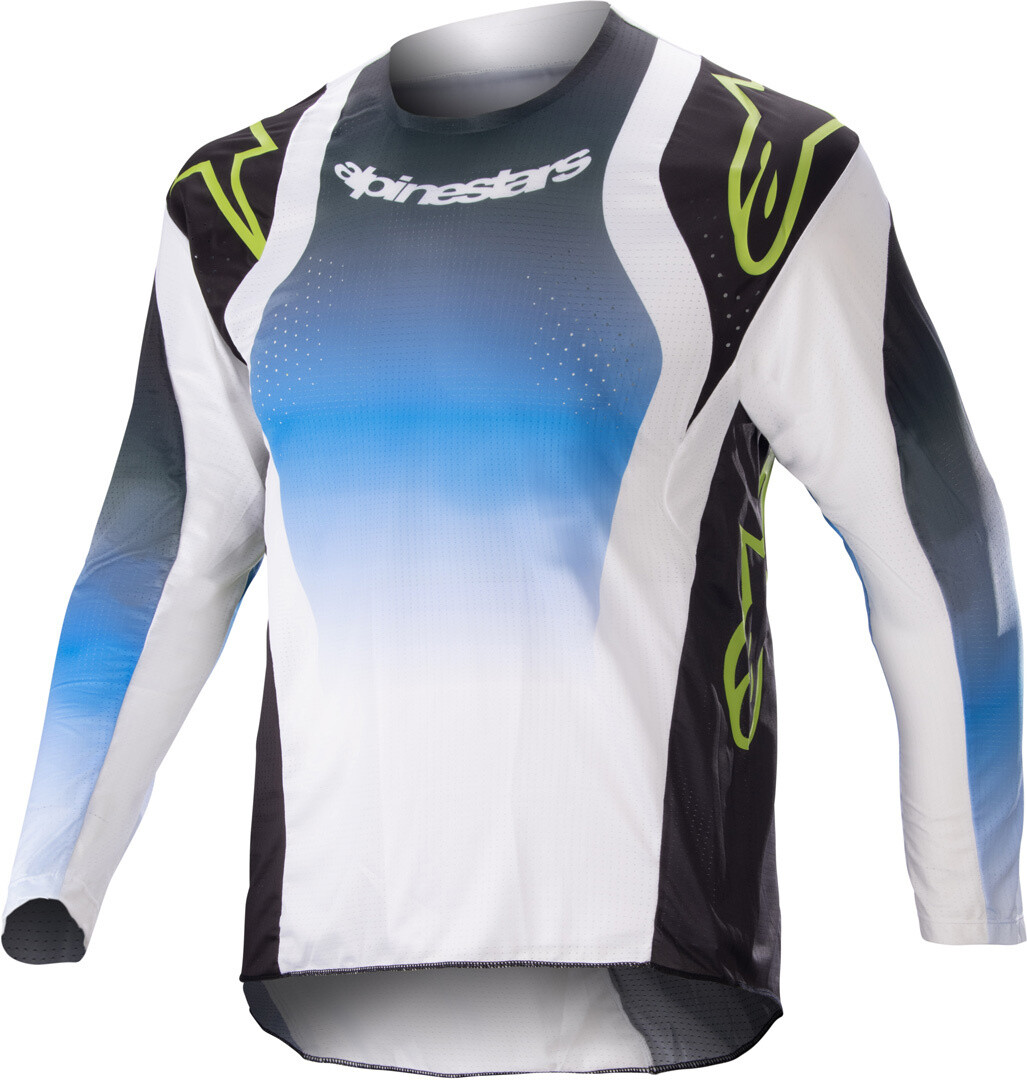 

Детский мотокросс джерси Alpinestars Racer Push, черный/белый/голубой/желтый